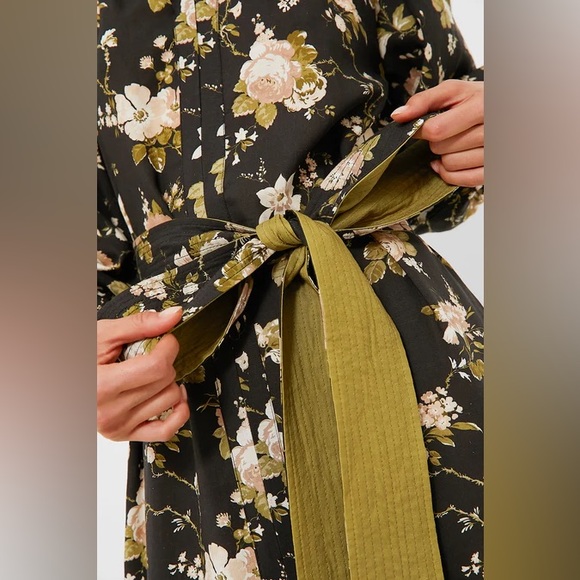 Tuckernuck Midnight Garden Lyles Dress maxi floral with belt size medium NWT - Picture 8 of 15